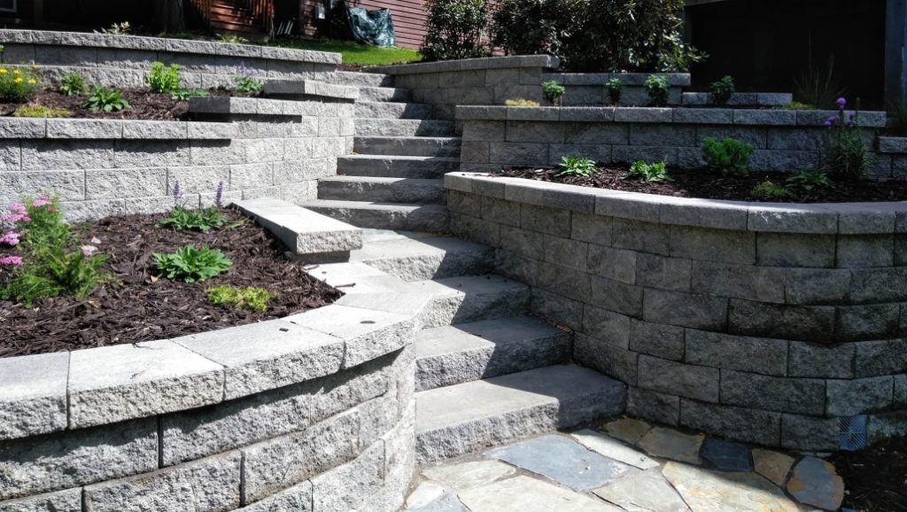 Granite Retaining Walls steps Inver Grove Heights MN