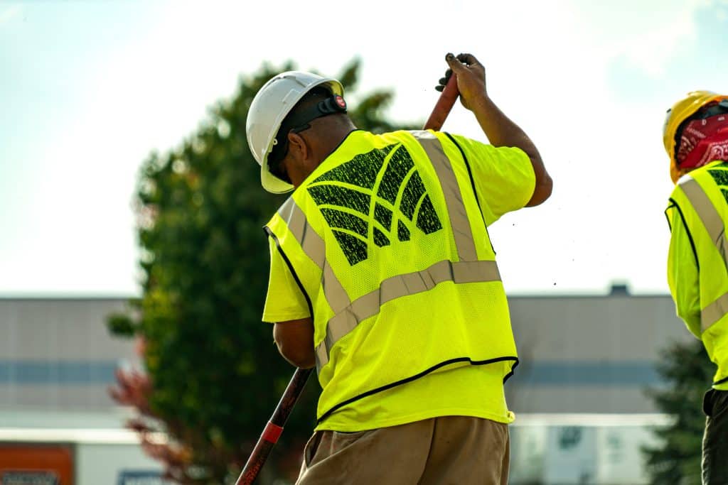 About Us Employee Installation Photo person in hard hat