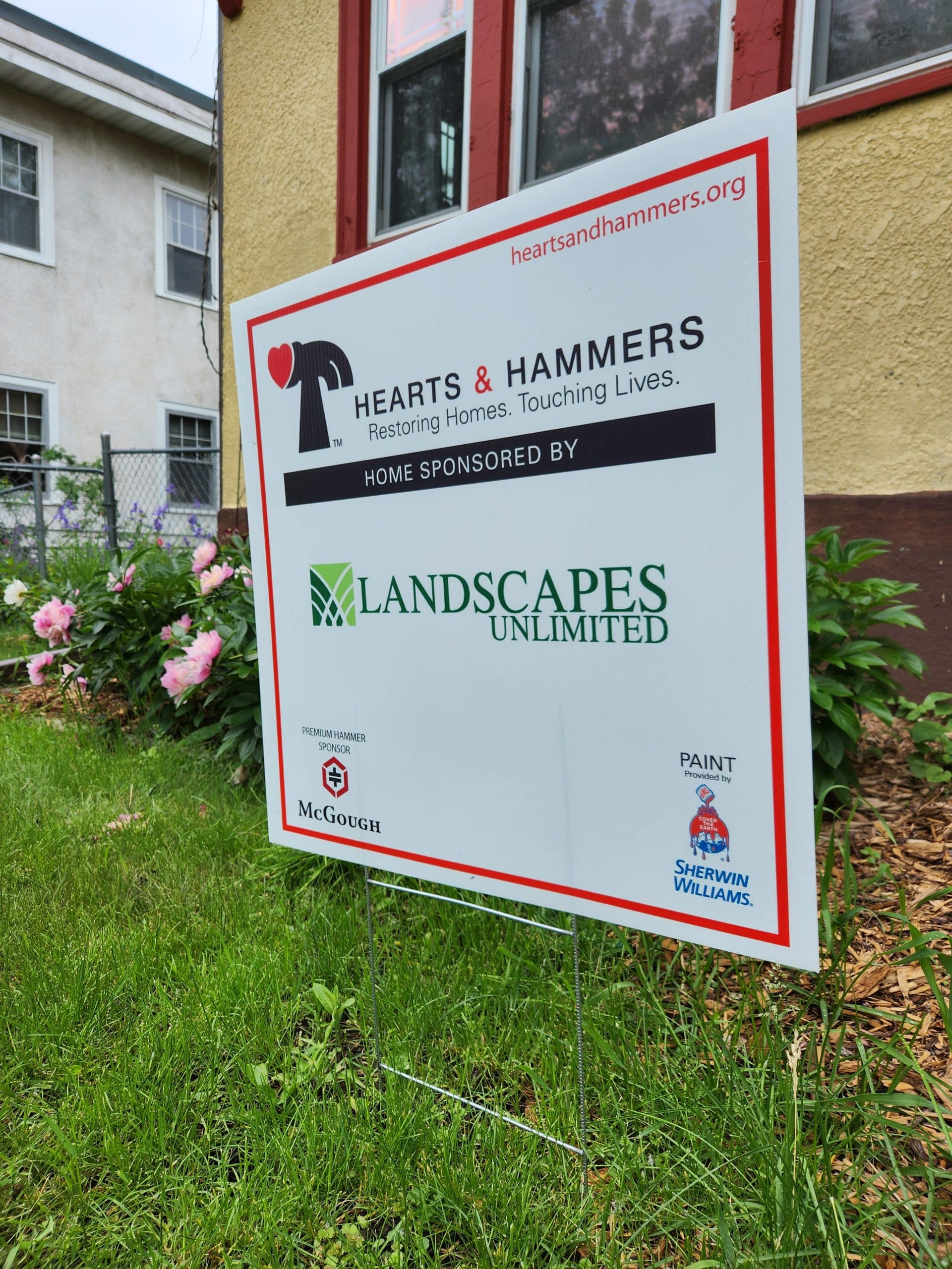 Hearts & Hammers Volunteer Day landscaping projects